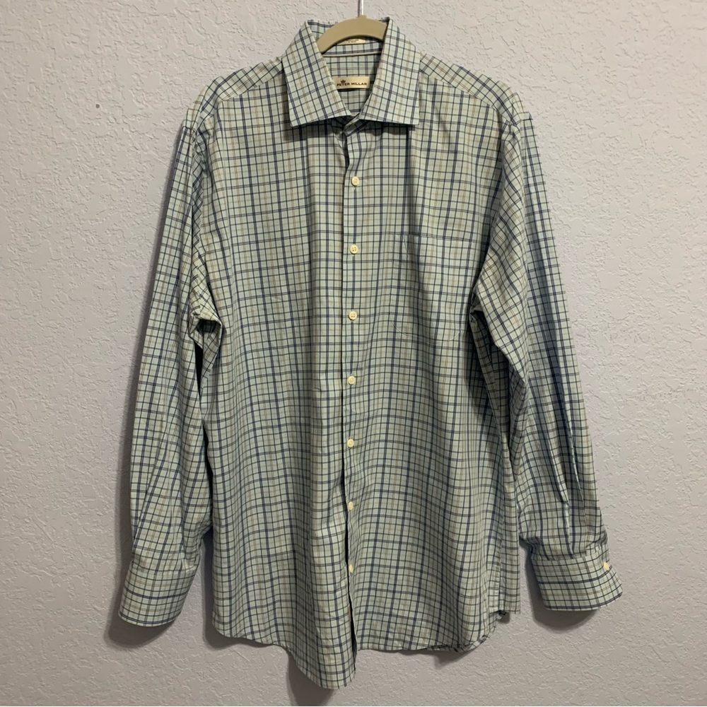 Peter Millar Plaid Long Sleeves Button Up Shirt